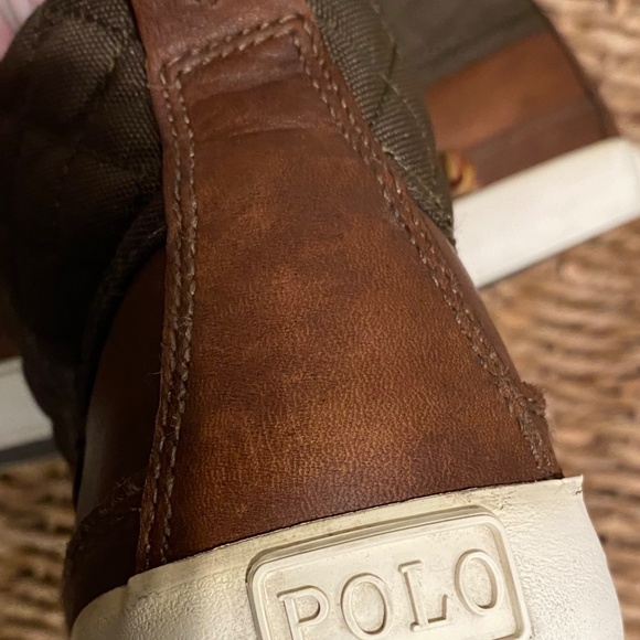 Polo Ralph Lauren Tomas Boots Shoes Mens 10.5D Quilted Leather Moc Toe Brown main image 7